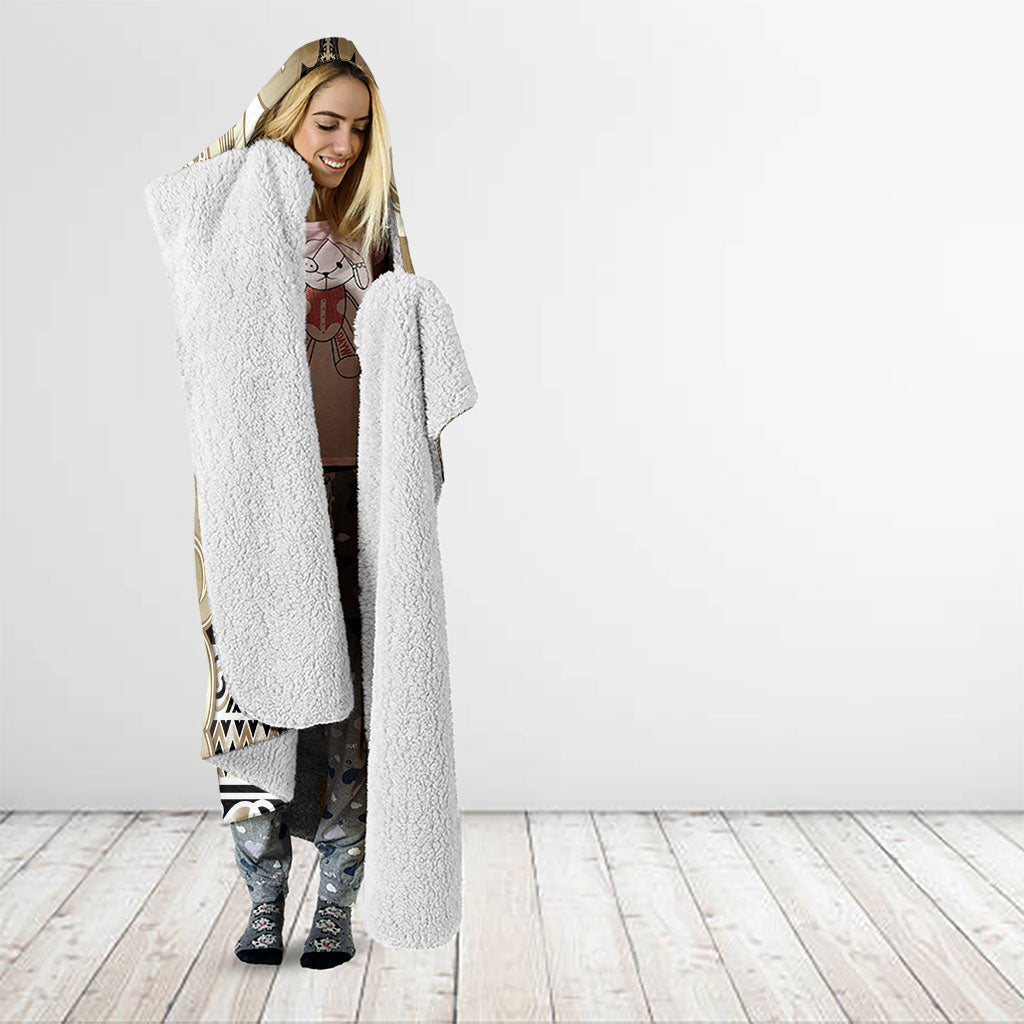 Aotearoa Iwi Waikato Tainui Hooded Blanket Maori Wharenui House Tribal Pattern LT9 - Polynesian Pride