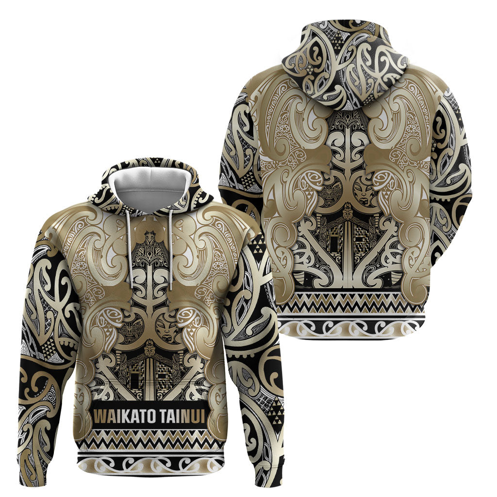 Aotearoa Iwi Waikato Tainui Hoodie Maori Wharenui House Tribal Pattern LT9 - Polynesian Pride