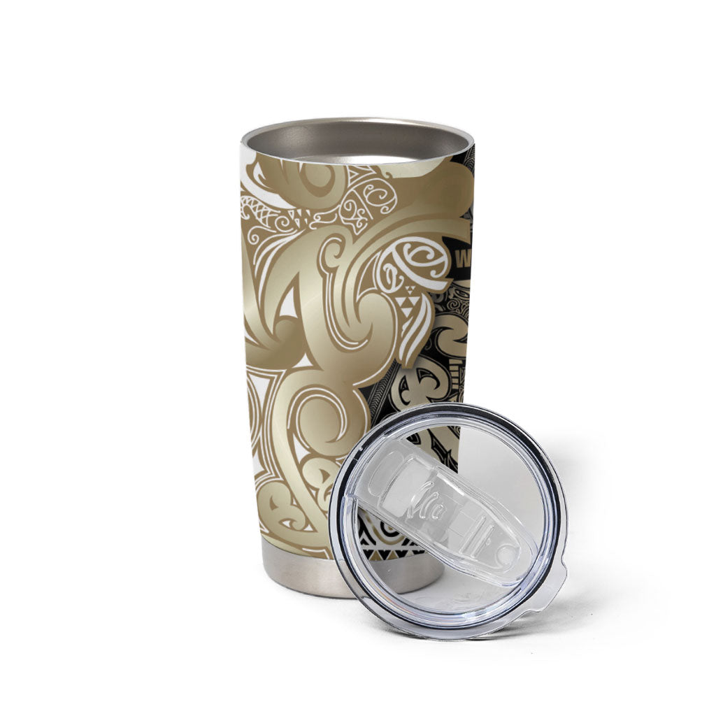 Aotearoa Iwi Waikato Tainui Tumbler Cup Maori Wharenui House Tribal Pattern LT9 - Polynesian Pride