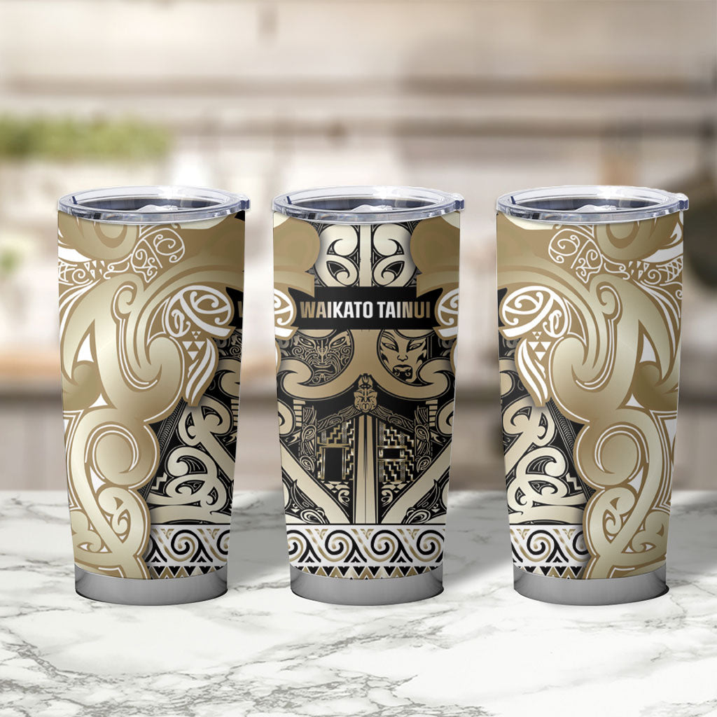 Aotearoa Iwi Waikato Tainui Tumbler Cup Maori Wharenui House Tribal Pattern LT9 - Polynesian Pride