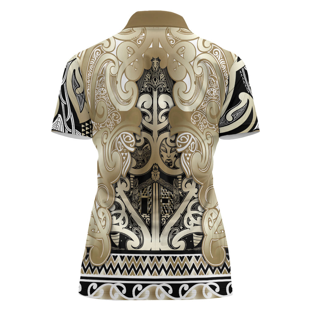 Aotearoa Iwi Waikato Tainui Women Polo Shirt Maori Wharenui House Tribal Pattern LT9 - Polynesian Pride