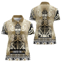 Aotearoa Iwi Waikato Tainui Women Polo Shirt Maori Wharenui House Tribal Pattern LT9 - Polynesian Pride