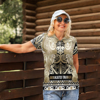 Aotearoa Iwi Waikato Tainui Women Polo Shirt Maori Wharenui House Tribal Pattern LT9 - Polynesian Pride