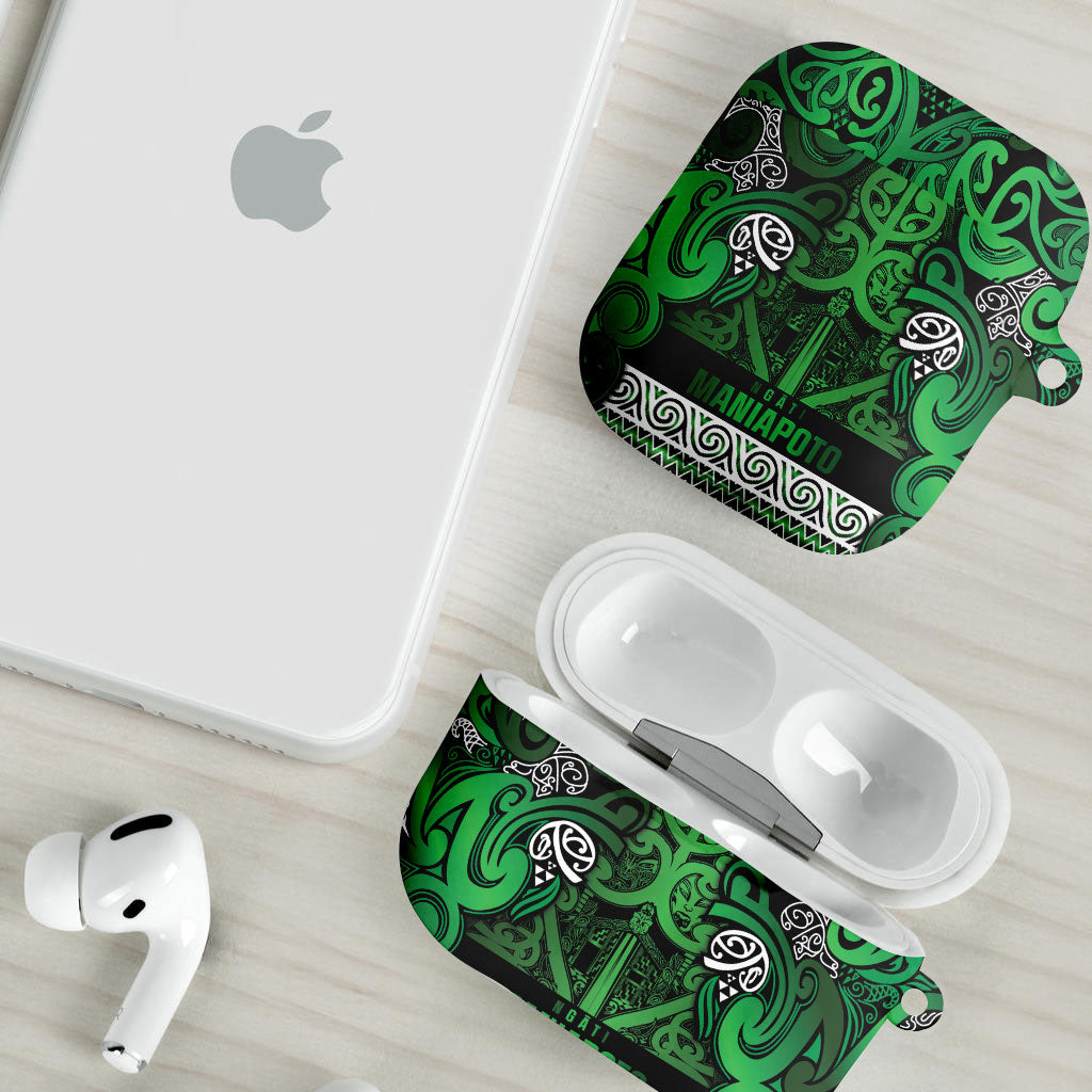Aotearoa Iwi Ngati Maniapoto AirPods Case Maori Wharenui House Tribal Pattern LT9 - Polynesian Pride