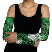 Aotearoa Iwi Ngati Maniapoto Arm Sleeves Maori Wharenui House Tribal Pattern LT9 - Polynesian Pride