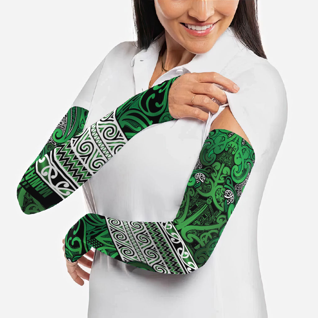 Aotearoa Iwi Ngati Maniapoto Arm Sleeves Maori Wharenui House Tribal Pattern LT9 - Polynesian Pride