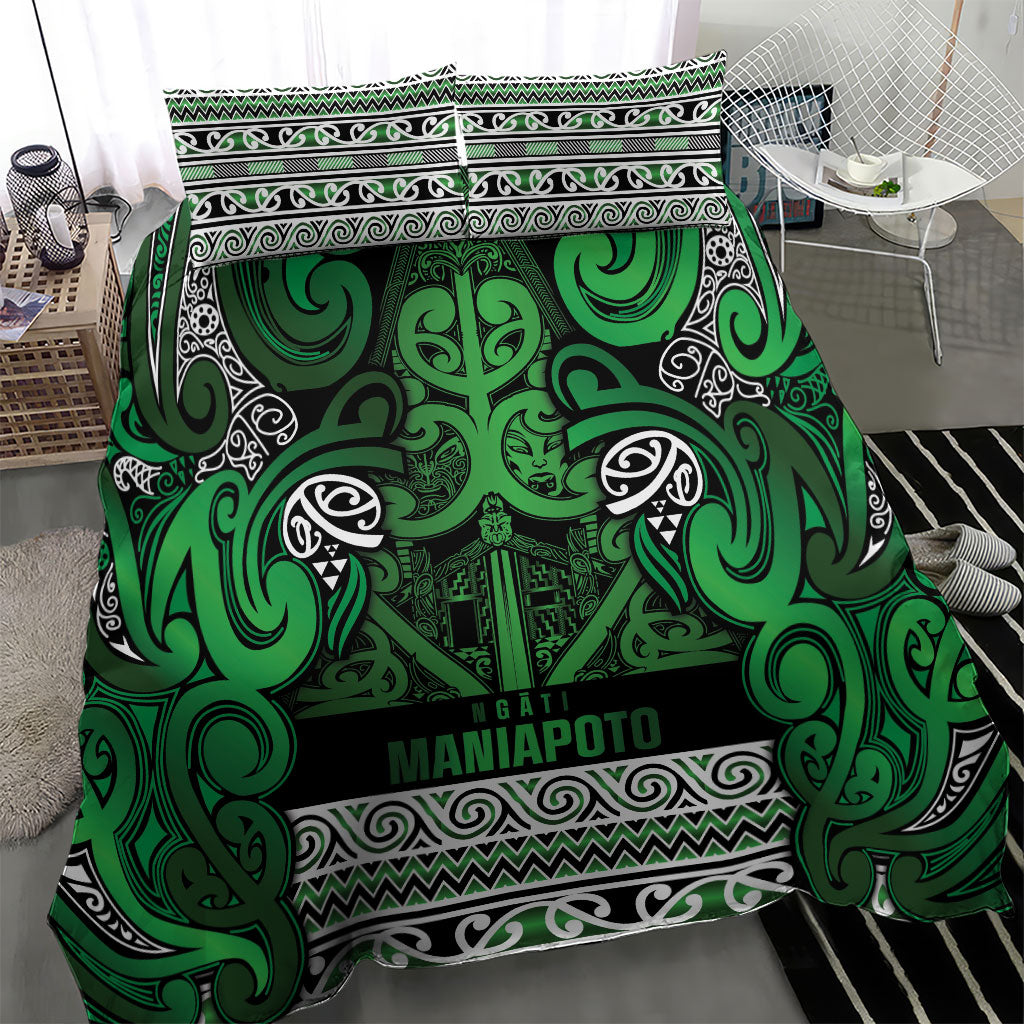 Aotearoa Iwi Ngati Maniapoto Bedding Set Maori Wharenui House Tribal Pattern LT9 - Polynesian Pride