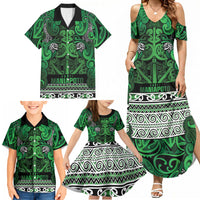 Aotearoa Iwi Ngati Maniapoto Family Matching Summer Maxi Dress and Hawaiian Shirt Maori Wharenui House Tribal Pattern LT9 - Polynesian Pride