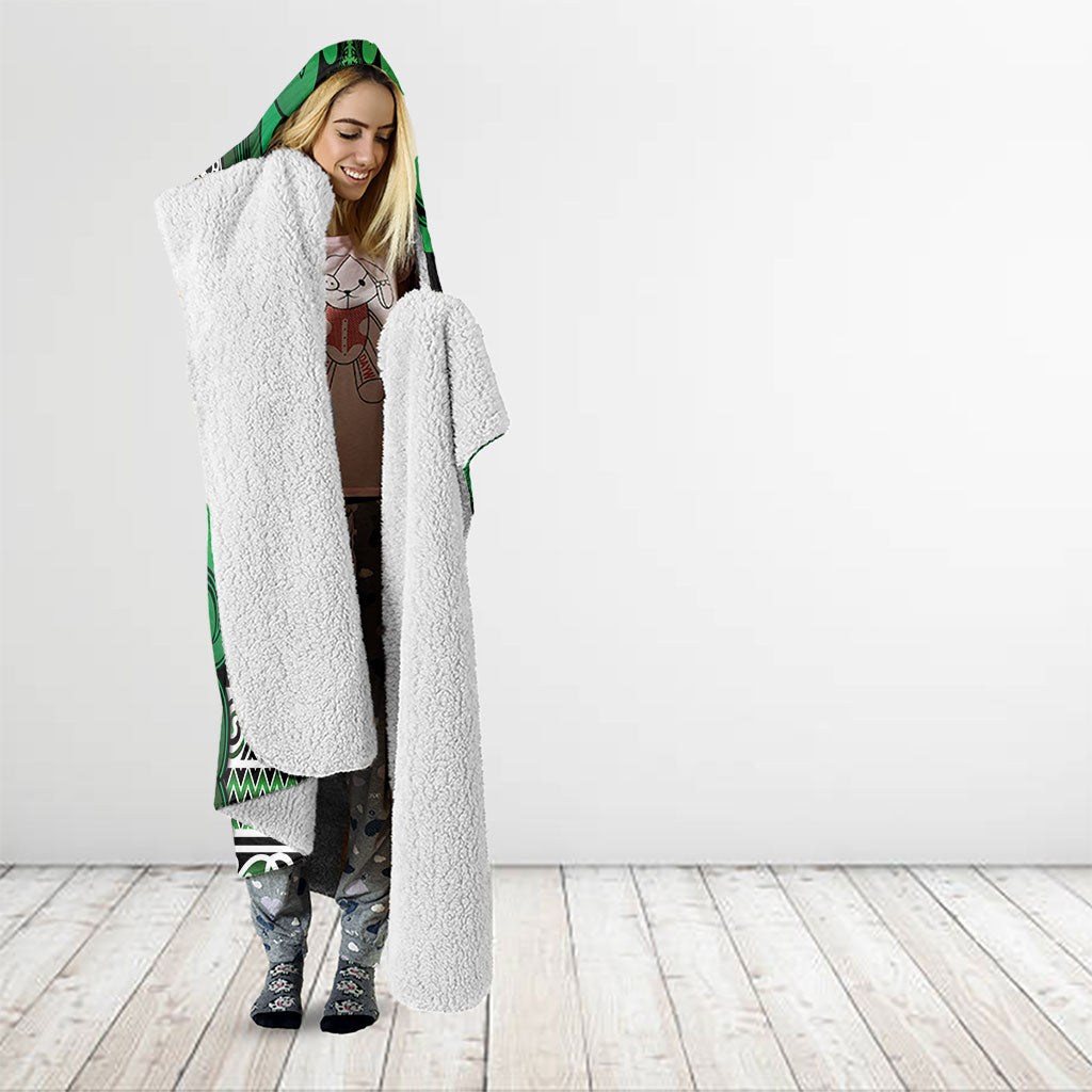 Aotearoa Iwi Ngati Maniapoto Hooded Blanket Maori Wharenui House Tribal Pattern LT9 - Polynesian Pride