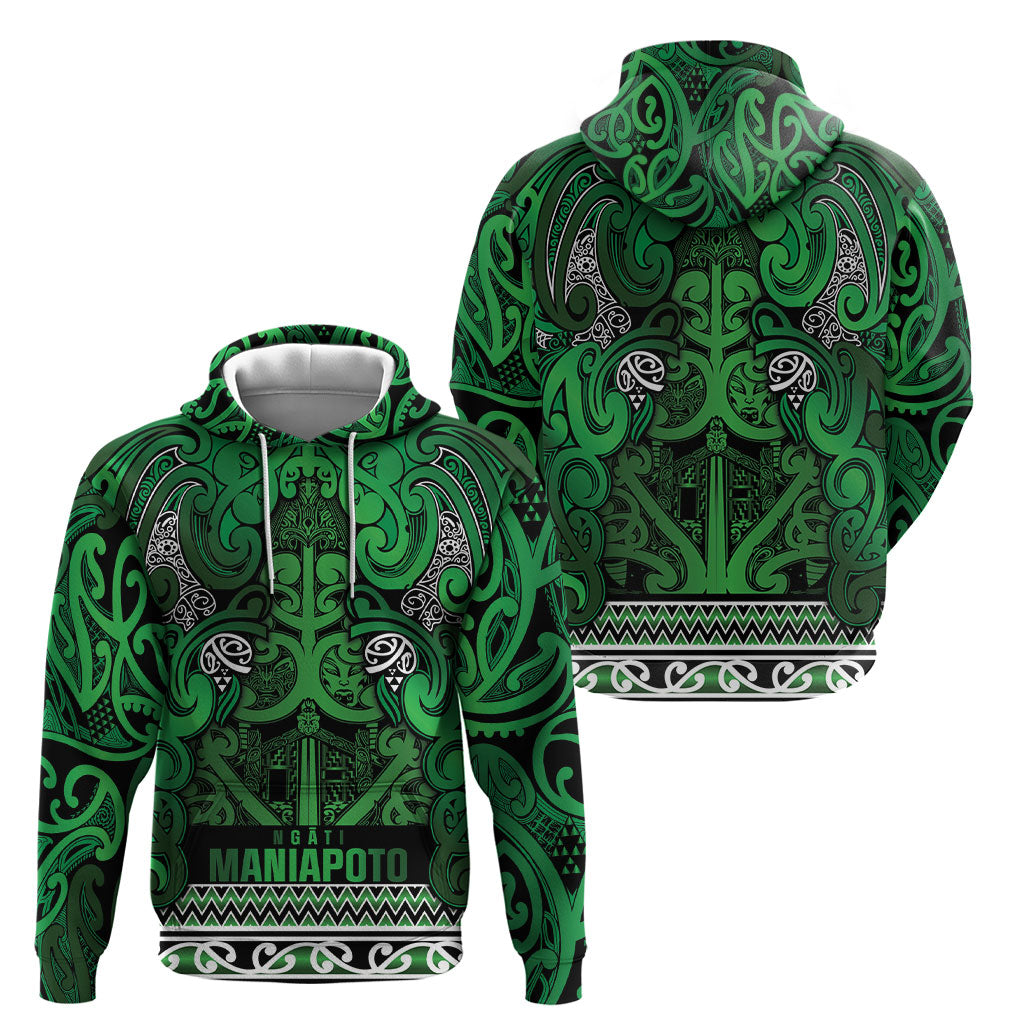 Aotearoa Iwi Ngati Maniapoto Hoodie Maori Wharenui House Tribal Pattern LT9 - Polynesian Pride