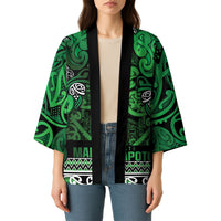 Aotearoa Iwi Ngati Maniapoto Kimono Maori Wharenui House Tribal Pattern LT9 - Polynesian Pride