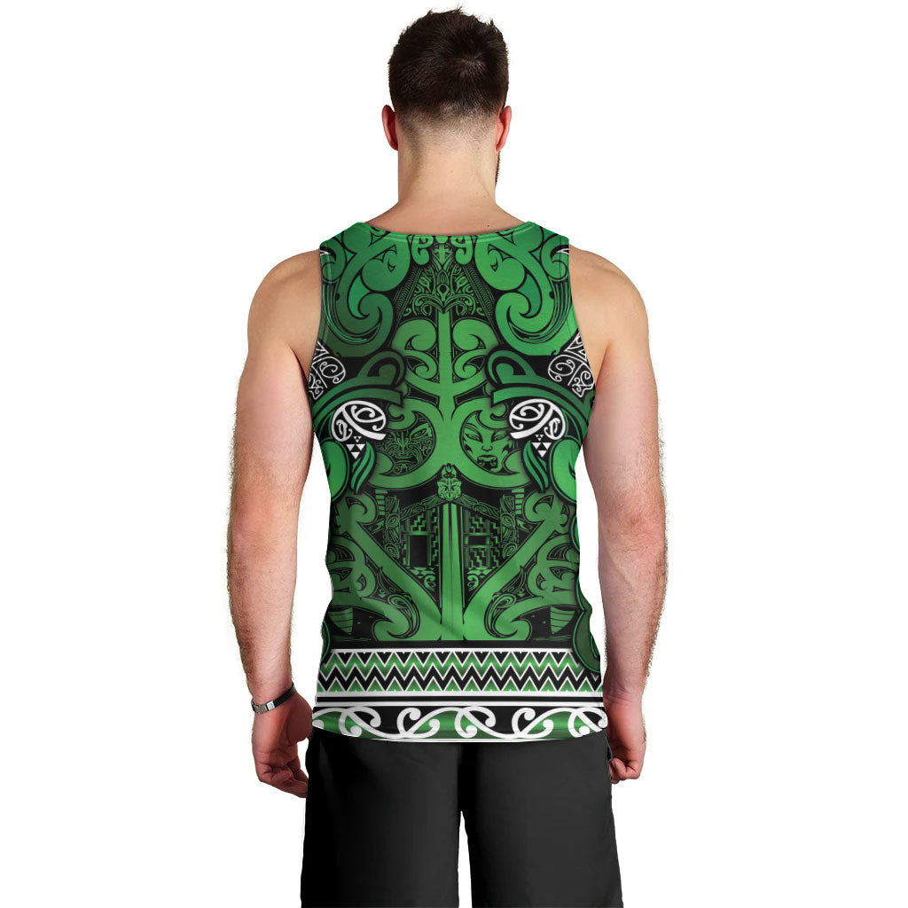 Aotearoa Iwi Ngati Maniapoto Men Tank Top Maori Wharenui House Tribal Pattern LT9 - Polynesian Pride