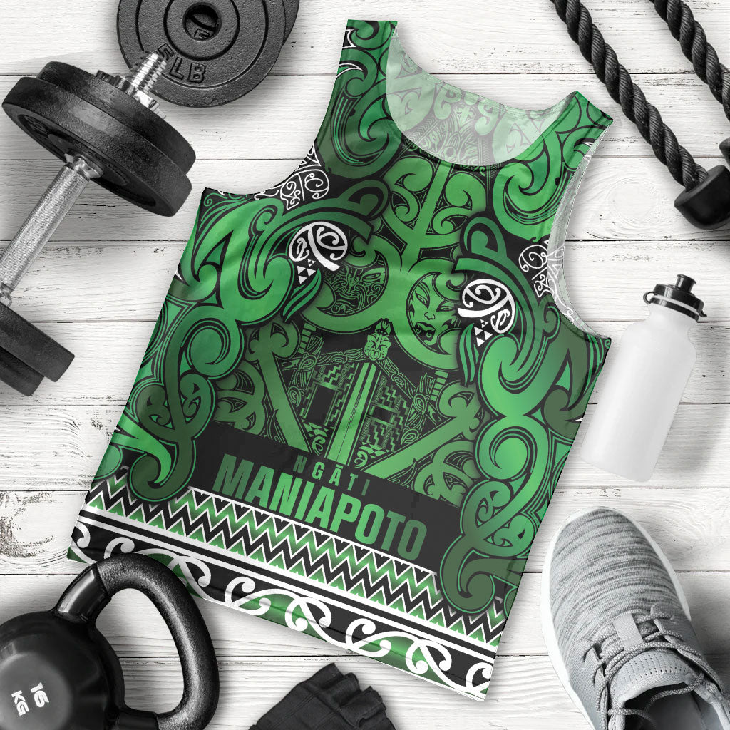 Aotearoa Iwi Ngati Maniapoto Men Tank Top Maori Wharenui House Tribal Pattern LT9 - Polynesian Pride