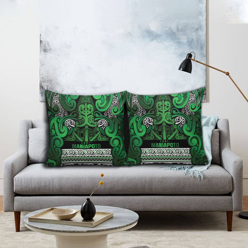 Aotearoa Iwi Ngati Maniapoto Pillow Cover Maori Wharenui House Tribal Pattern LT9 - Polynesian Pride