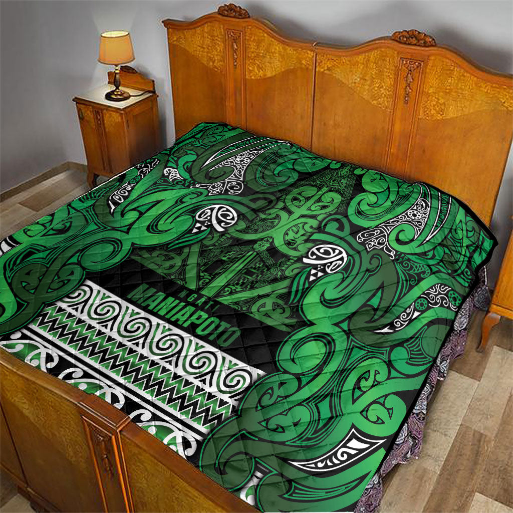 Aotearoa Iwi Ngati Maniapoto Quilt Maori Wharenui House Tribal Pattern LT9 - Polynesian Pride