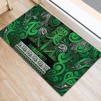 Aotearoa Iwi Ngati Maniapoto Rubber Doormat Maori Wharenui House Tribal Pattern LT9 - Polynesian Pride