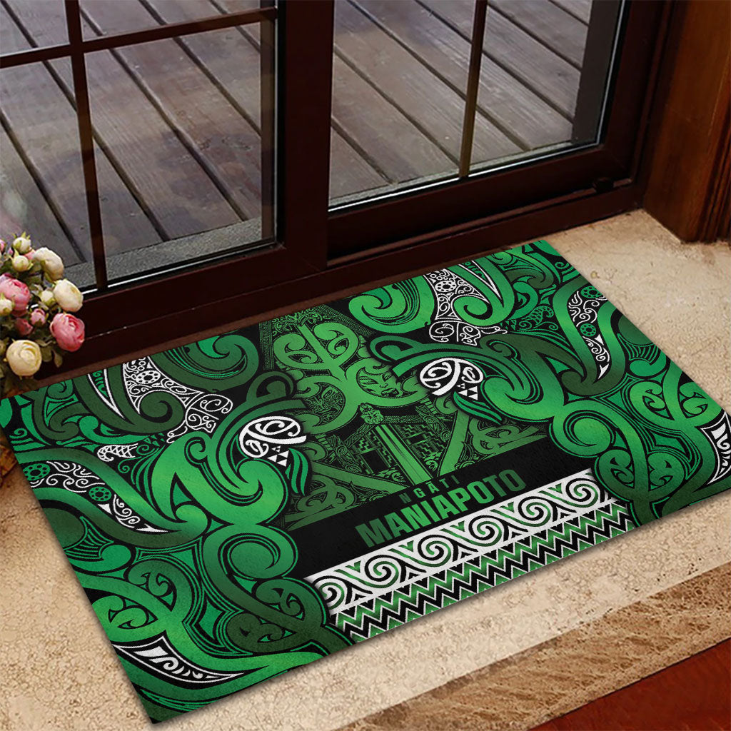 Aotearoa Iwi Ngati Maniapoto Rubber Doormat Maori Wharenui House Tribal Pattern LT9 - Polynesian Pride