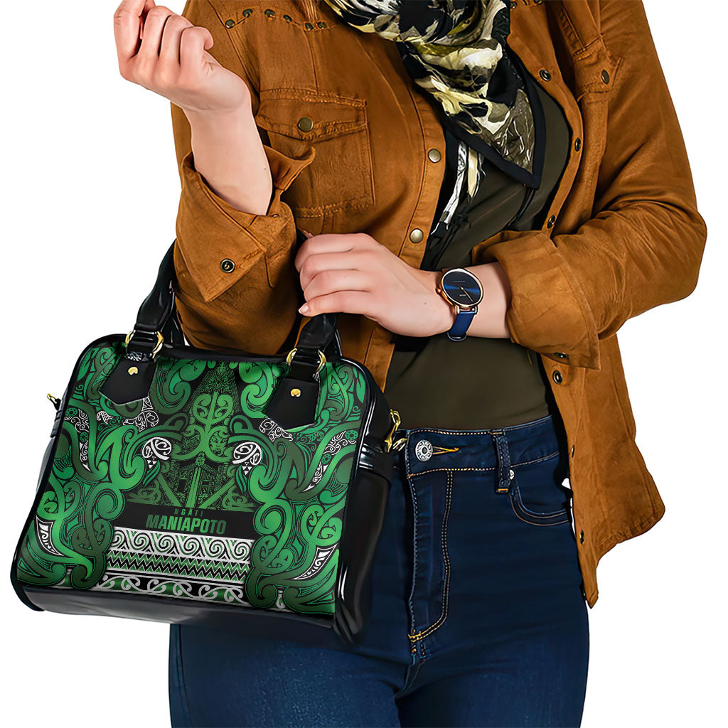 Aotearoa Iwi Ngati Maniapoto Shoulder Handbag Maori Wharenui House Tribal Pattern LT9 - Polynesian Pride