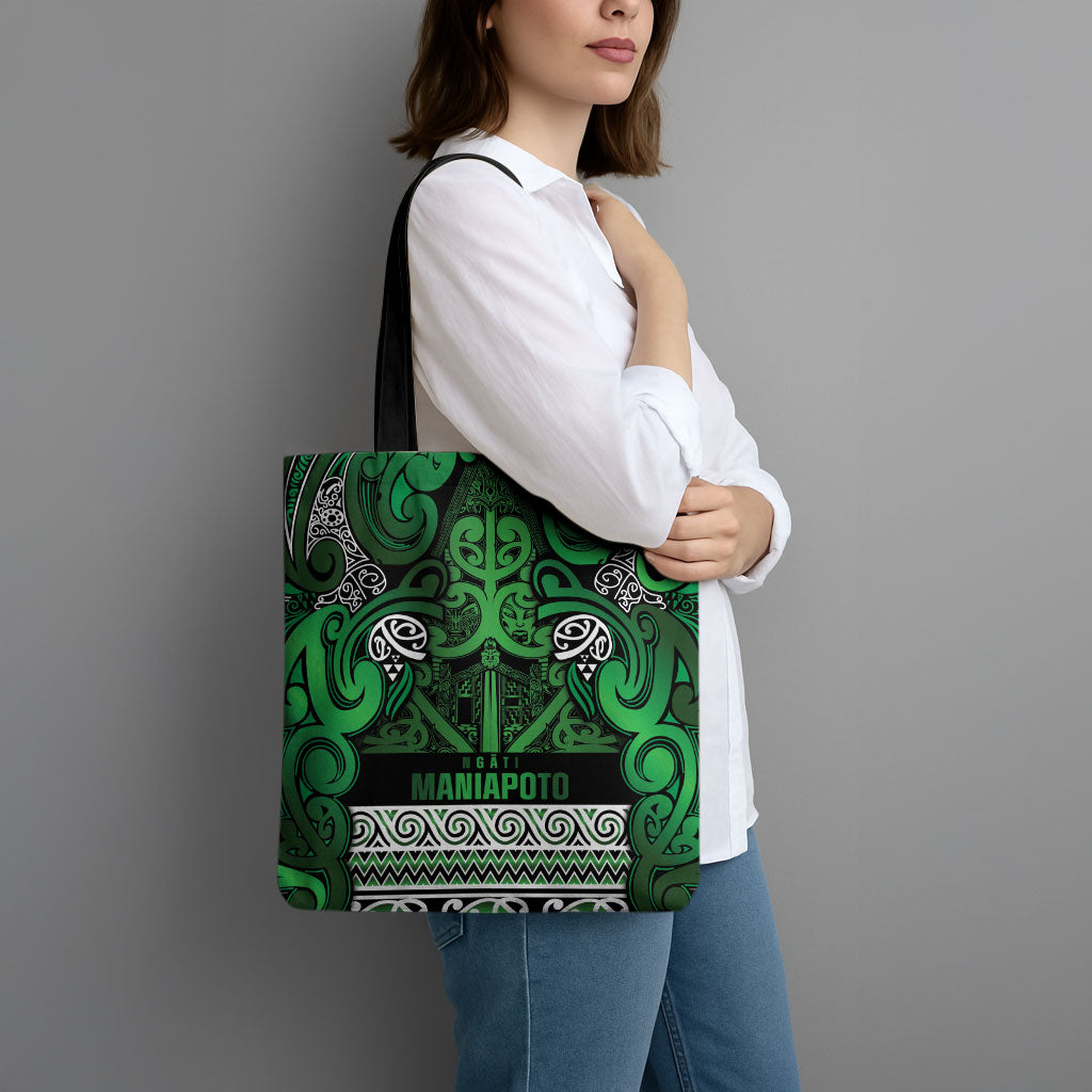 Aotearoa Iwi Ngati Maniapoto Tote Bag Maori Wharenui House Tribal Pattern LT9 - Polynesian Pride