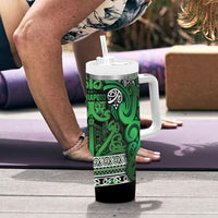 Aotearoa Iwi Ngati Maniapoto Tumbler With Handle Maori Wharenui House Tribal Pattern LT9 - Polynesian Pride