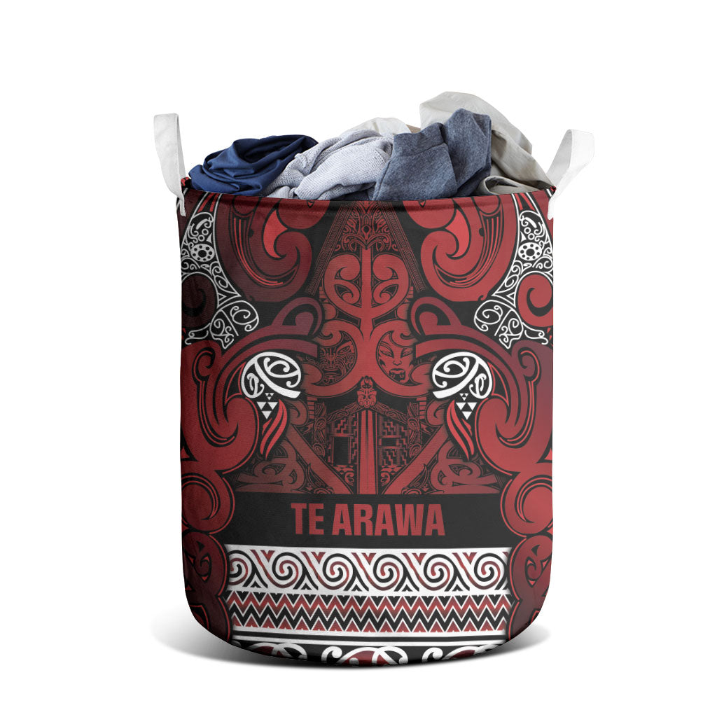Aotearoa Iwi Te Arawa Laundry Basket Maori Wharenui House Tribal Pattern LT9 - Polynesian Pride