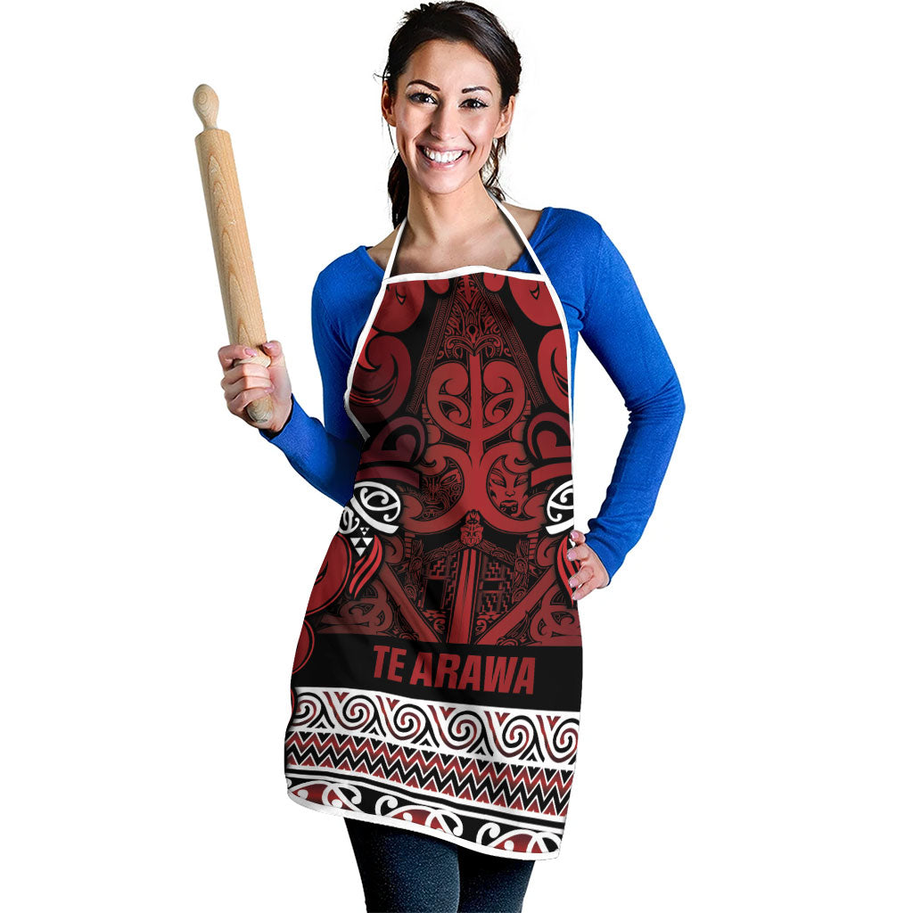 Aotearoa Iwi Te Arawa Apron Maori Wharenui House Tribal Pattern LT9 - Polynesian Pride
