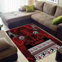 Aotearoa Iwi Te Arawa Area Rug Maori Wharenui House Tribal Pattern LT9 - Polynesian Pride