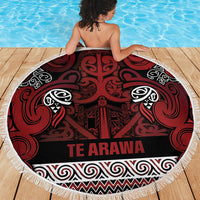 Aotearoa Iwi Te Arawa Beach Blanket Maori Wharenui House Tribal Pattern LT9 - Polynesian Pride