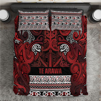 Aotearoa Iwi Te Arawa Bedding Set Maori Wharenui House Tribal Pattern LT9 Dark Red - Polynesian Pride