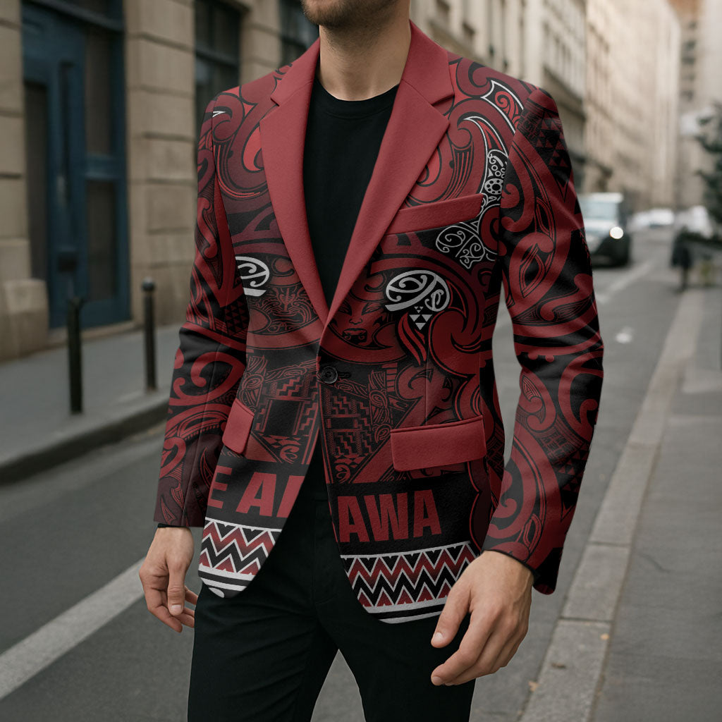 Aotearoa Iwi Te Arawa Blazer Maori Wharenui House Tribal Pattern LT9 - Polynesian Pride