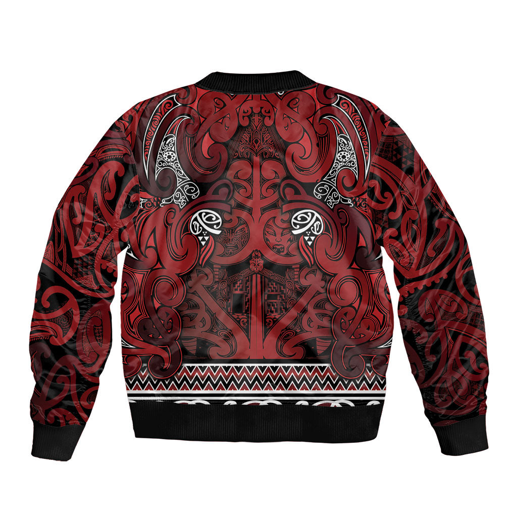 Aotearoa Iwi Te Arawa Bomber Jacket Maori Wharenui House Tribal Pattern LT9 - Polynesian Pride