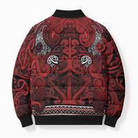 Aotearoa Iwi Te Arawa Bomber Puffer Jacket Maori Wharenui House Tribal Pattern LT9 - Polynesian Pride