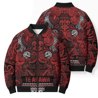 Aotearoa Iwi Te Arawa Bomber Puffer Jacket Maori Wharenui House Tribal Pattern LT9 - Polynesian Pride