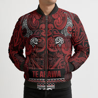 Aotearoa Iwi Te Arawa Bomber Puffer Jacket Maori Wharenui House Tribal Pattern LT9 - Polynesian Pride