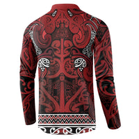 Aotearoa Iwi Te Arawa Button Sweatshirt Maori Wharenui House Tribal Pattern LT9 - Polynesian Pride