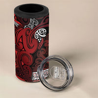 Aotearoa Iwi Te Arawa 4 in 1 Can Cooler Tumbler Maori Wharenui House Tribal Pattern LT9 - Polynesian Pride