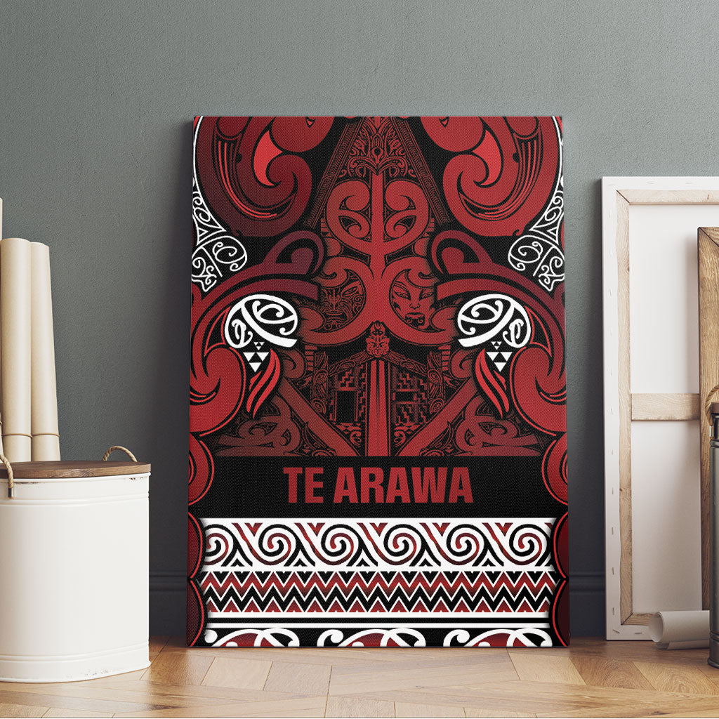 Aotearoa Iwi Te Arawa Canvas Wall Art Maori Wharenui House Tribal Pattern LT9 - Polynesian Pride