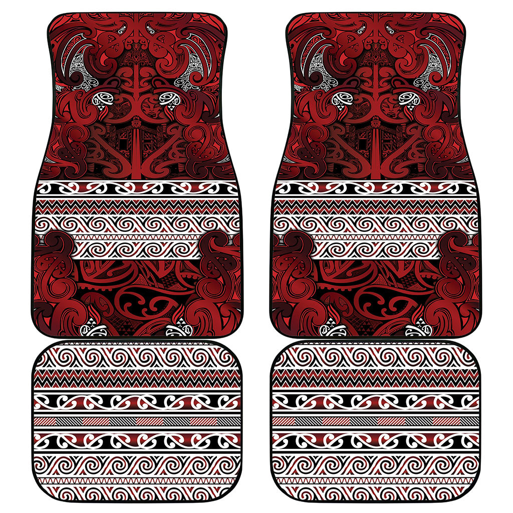 Aotearoa Iwi Te Arawa Car Mats Maori Wharenui House Tribal Pattern LT9 - Polynesian Pride