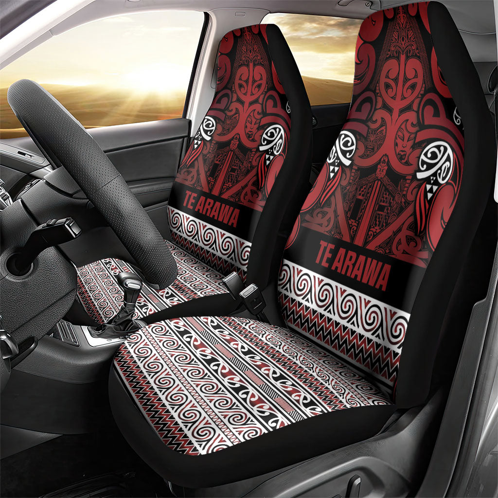 Aotearoa Iwi Te Arawa Car Seat Cover Maori Wharenui House Tribal Pattern LT9 - Polynesian Pride