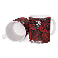 Aotearoa Iwi Te Arawa Ceramic Mug Maori Wharenui House Tribal Pattern LT9 - Polynesian Pride