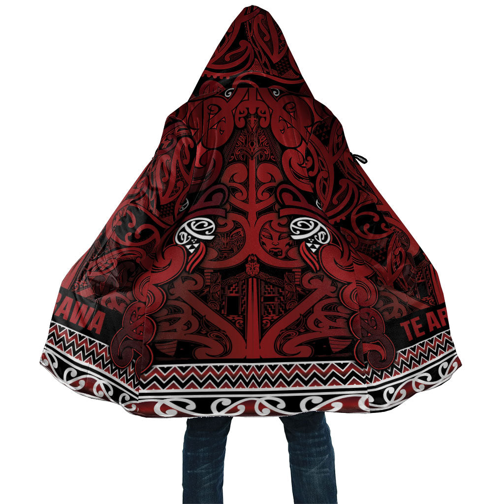 Aotearoa Iwi Te Arawa Cloak Maori Wharenui House Tribal Pattern LT9 Unisex Dark Red - Polynesian Pride