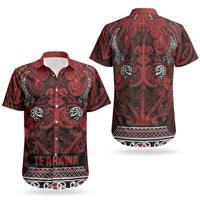 Aotearoa Iwi Te Arawa Couples Matching Tank Maxi Dress and Hawaiian Shirt Maori Wharenui House Tribal Pattern LT9 - Polynesian Pride
