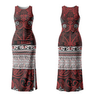 Aotearoa Iwi Te Arawa Couples Matching Tank Maxi Dress and Hawaiian Shirt Maori Wharenui House Tribal Pattern LT9 - Polynesian Pride