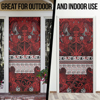 Aotearoa Iwi Te Arawa Door Cover Maori Wharenui House Tribal Pattern LT9 - Polynesian Pride