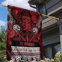 Aotearoa Iwi Te Arawa Garden Flag Maori Wharenui House Tribal Pattern LT9 - Polynesian Pride