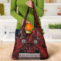 Aotearoa Iwi Te Arawa Grocery Bag Maori Wharenui House Tribal Pattern LT9 - Polynesian Pride