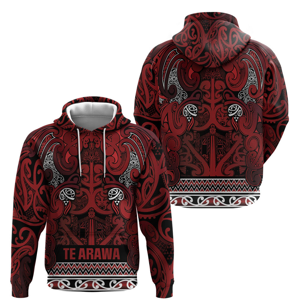 Aotearoa Iwi Te Arawa Hoodie Maori Wharenui House Tribal Pattern LT9 - Polynesian Pride