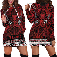 Aotearoa Iwi Te Arawa Hoodie Dress Maori Wharenui House Tribal Pattern LT9 - Polynesian Pride