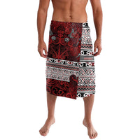 Aotearoa Iwi Te Arawa Lavalava Maori Wharenui House Tribal Pattern LT9 Dark Red - Polynesian Pride