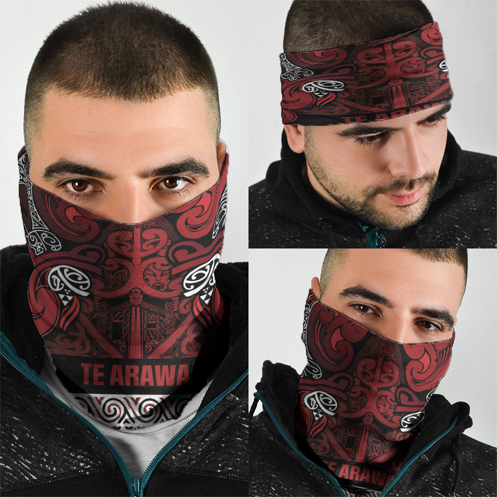 Aotearoa Iwi Te Arawa Neck Gaiter Maori Wharenui House Tribal Pattern LT9 - Polynesian Pride